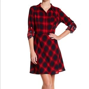 Skies are blue plaid dress